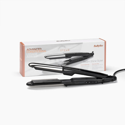 BaByliss- Lisseur boucleur vapeur  XXL Steam Shine-ST496E
