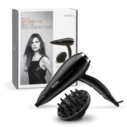 BaByliss- Sèche cheveux  DC 2200W Ionic diffuseur argent- D572