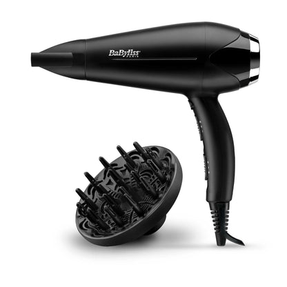 BaByliss- Sèche cheveux  DC 2200W Ionic diffuseur argent- D572